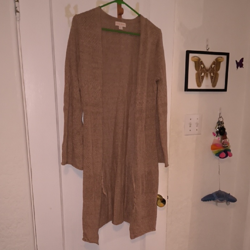 Knox Rose | Tan Open-Front Cardigan
